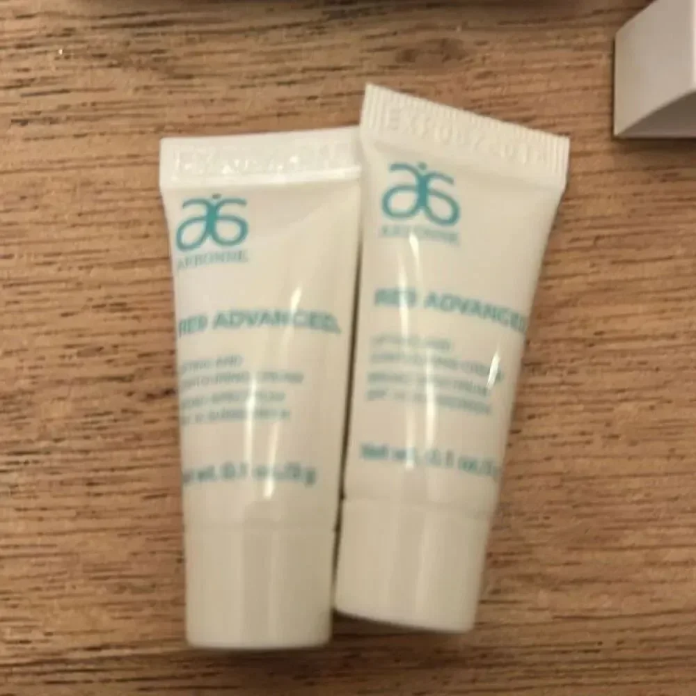 NEW arbonne 6 pcs sample set. RE9 advanced SPF 15 lifting and contour cream, sup